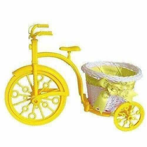 Cycle Shape Plastic Decoration Flower Vase with Peonies Bunch