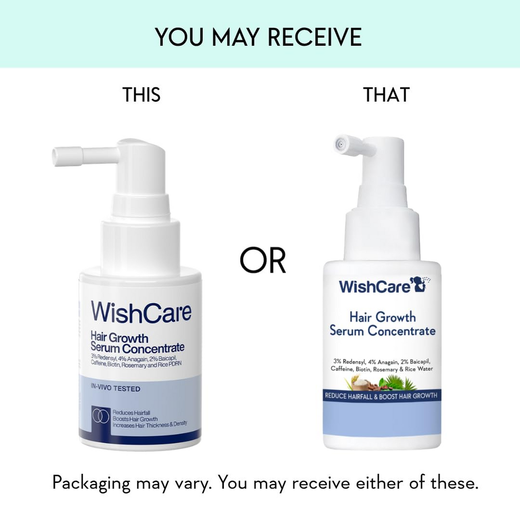 Wishcare Hair Growth Serum Concentrate With 3% Redensyl, 4% Anagain, Rice Water, Biotin