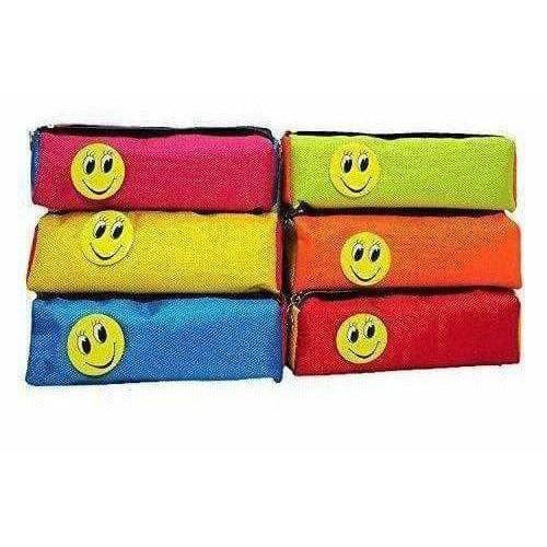 Bright Colour Multipurpose Smiley Pen Pencil Pouch Case