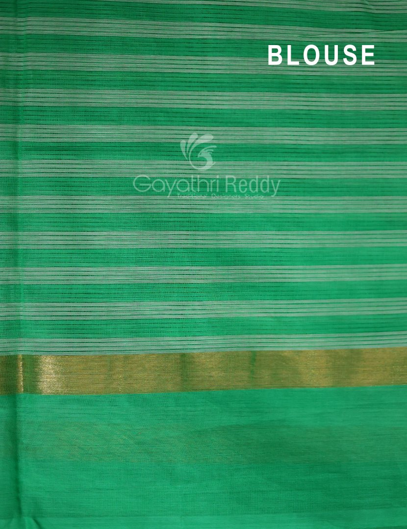 Light Green Colour With Checks Pure Mangalgiri Cotton Saree By Gayathri Reddy Designer Studio