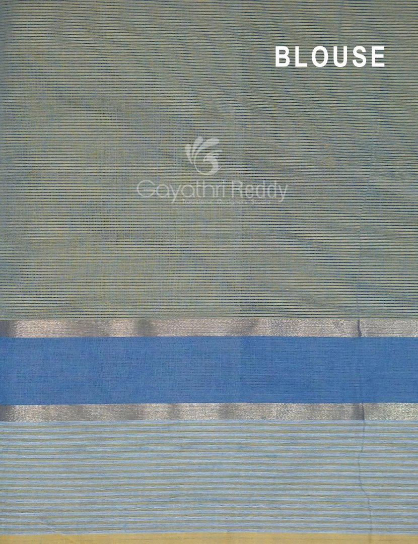 Dual Shades of Yellow With Contrast Blouse Pure Mangalgiri Cotton By Gayathri Reddy Designer Studio