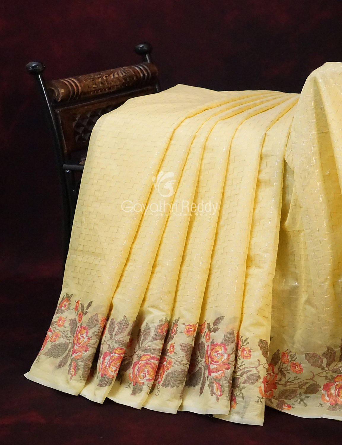 Shades of Sky Blue Chanderi Saree for Regular/Office Wear By Gayathri Reddy Designer Studio