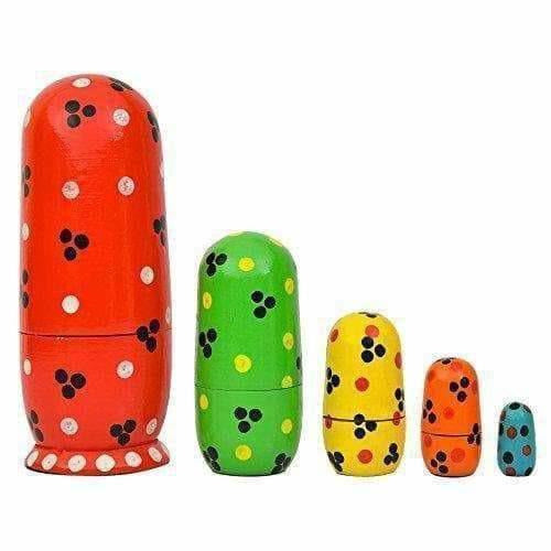 Indian doll - Kids Handmade Hand Painted Cute Wooden Indian Women Nesting Dolls