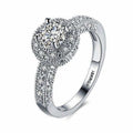 Crystal Royal Queen Sterling Silver Plated Ring