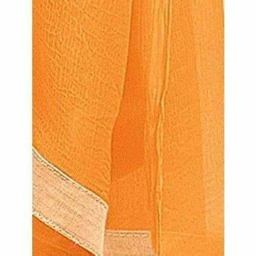 Chanderi Silk Unstitched Peach Color Dress Material