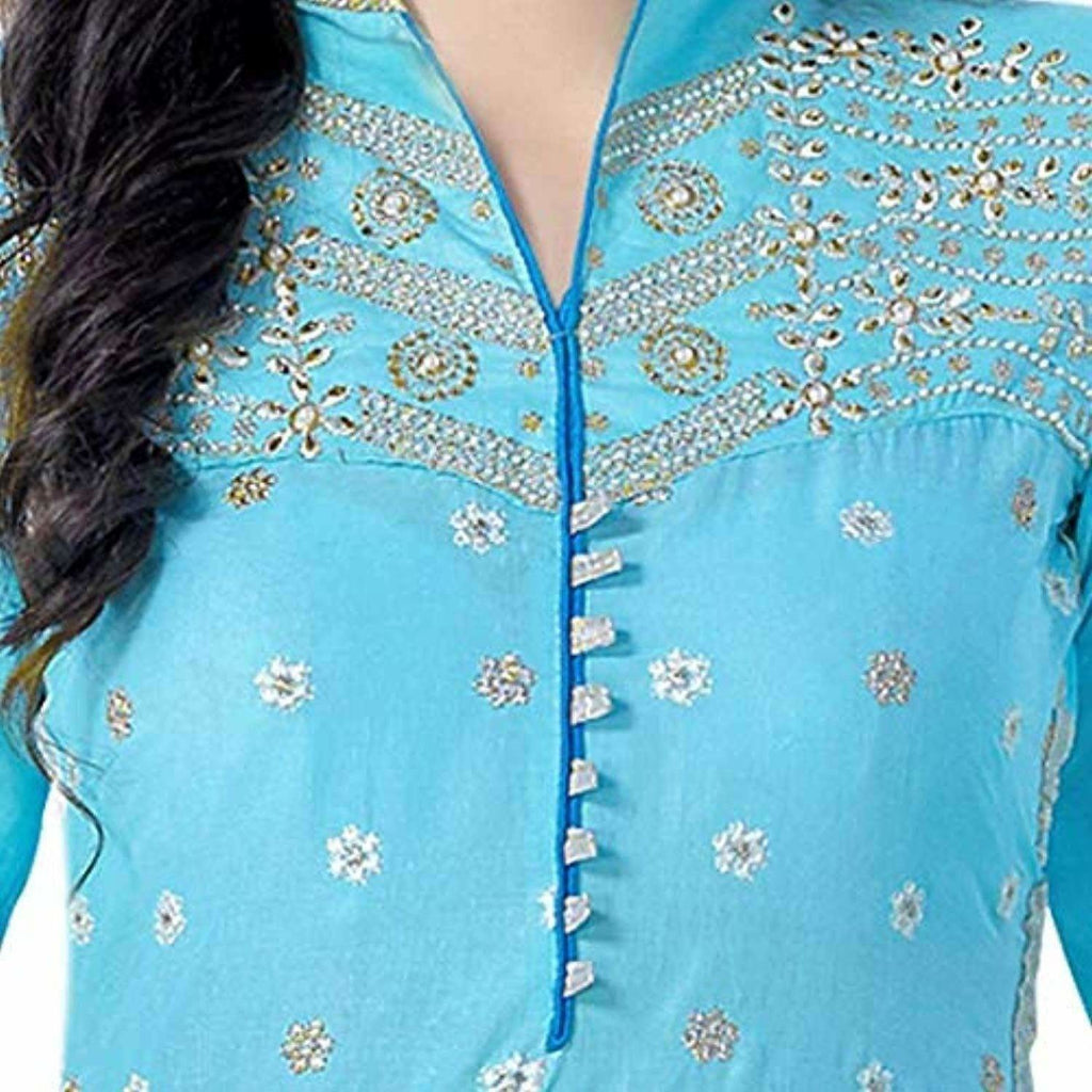 Cotton Salwar Suit Blue
