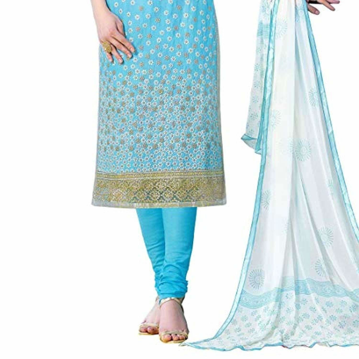Cotton Salwar Suit Blue
