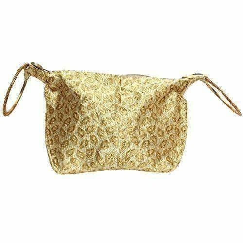 Ethnic Clutch Silk Potli Batwa Pouch Bag with Metal Bead work