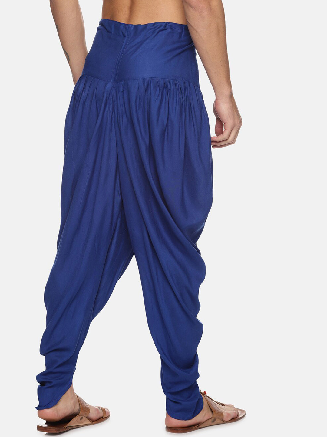 Sethukrishna Men Navy Blue Solid Dhoti Pant