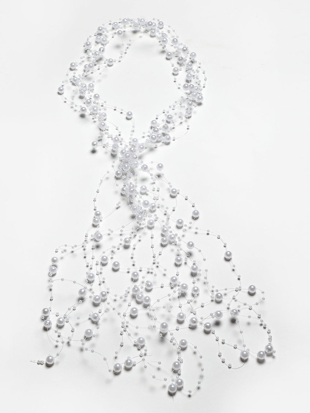 Panash Women White Pearls Embellished Tiara