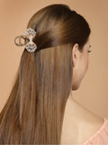 Panash Gold-Toned & White Embellished Claw Clip