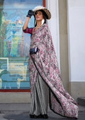Monjolika Fashion Printed Satin Multi Colour Classic Saree