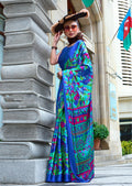 Monjolika Fashion Printed Satin Multi Colour Classic Saree
