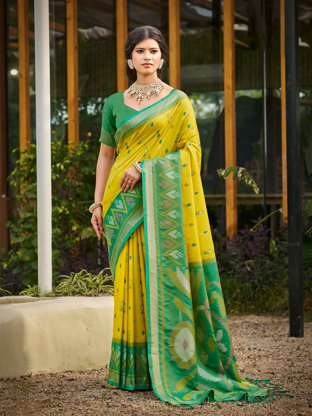 Shree Shyam Fashion Mustard Soft Silk Saree