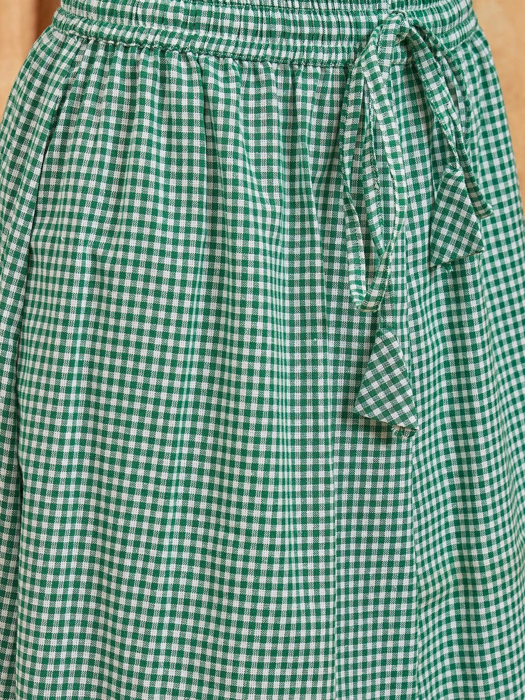 InWeave Green Small Check Skirt