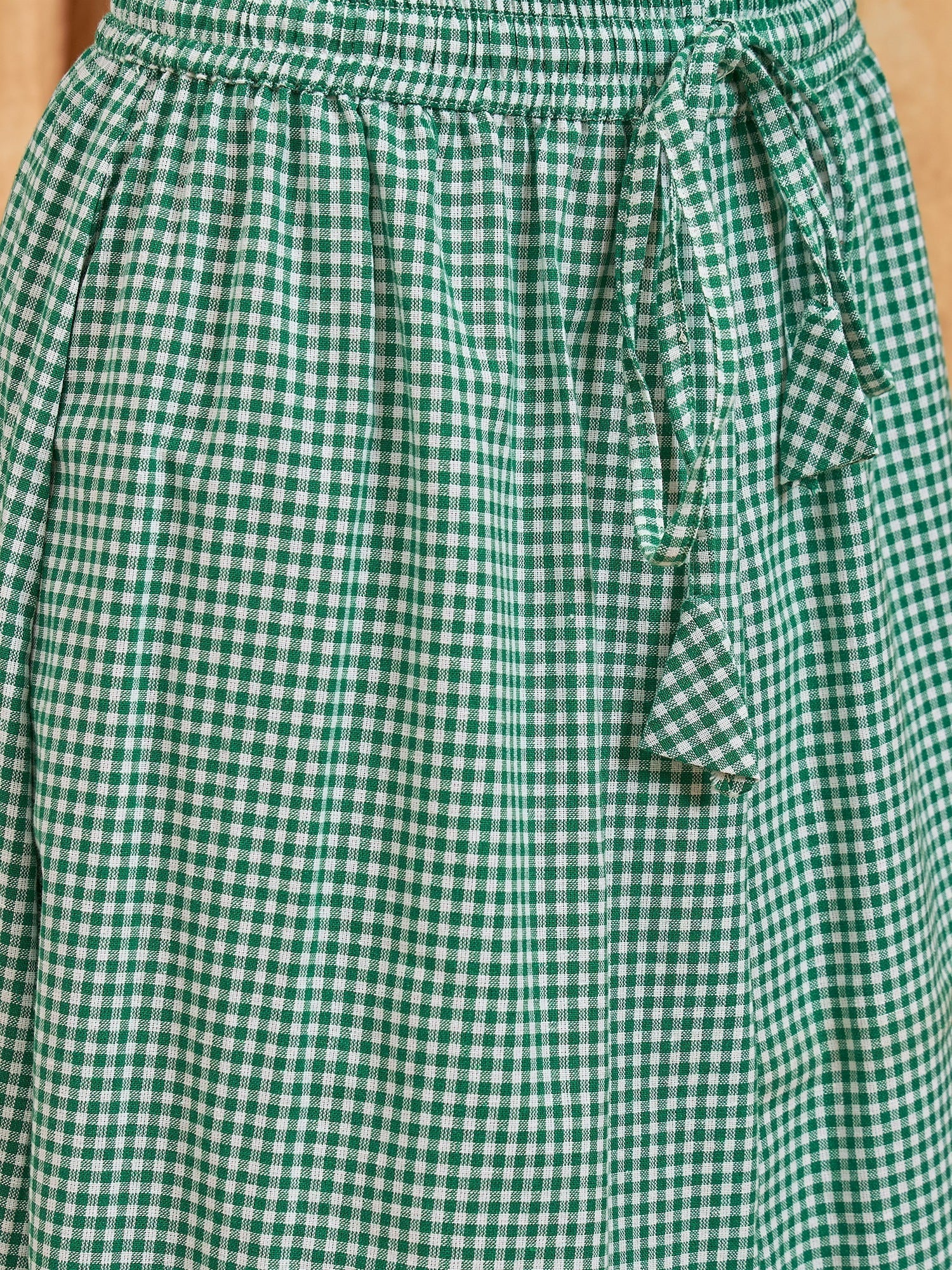 InWeave Green Small Check Skirt