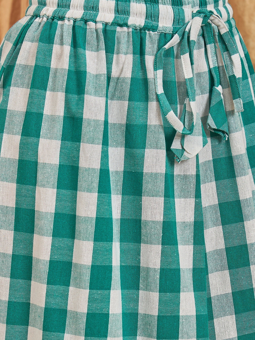 InWeave Light Blue Big Check Skirt