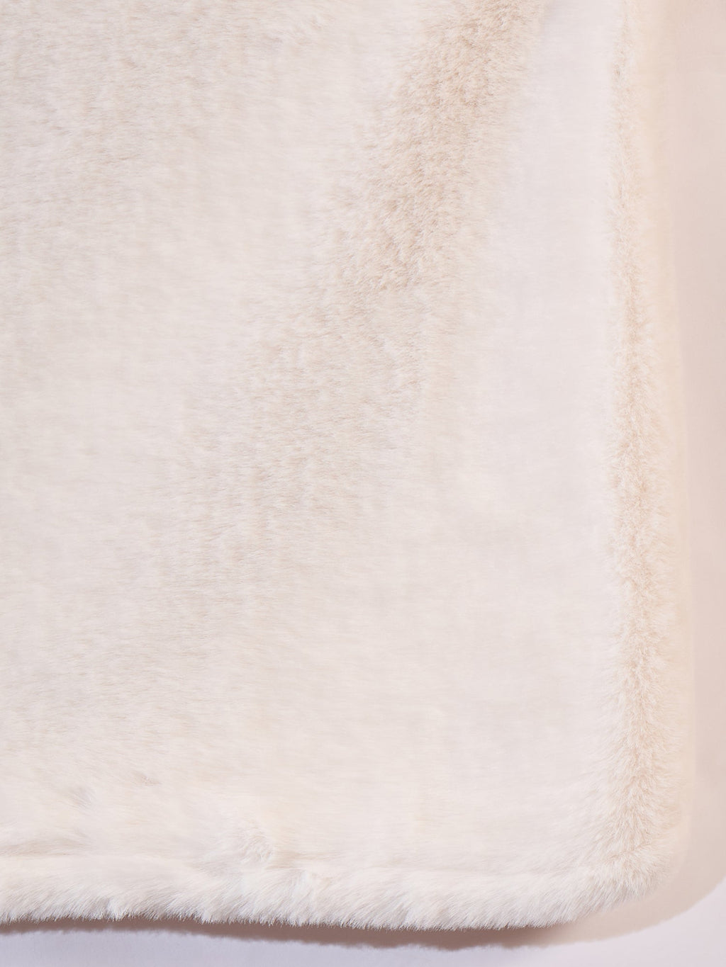 InWeave Cream Rabbit Faux Fur Poncho