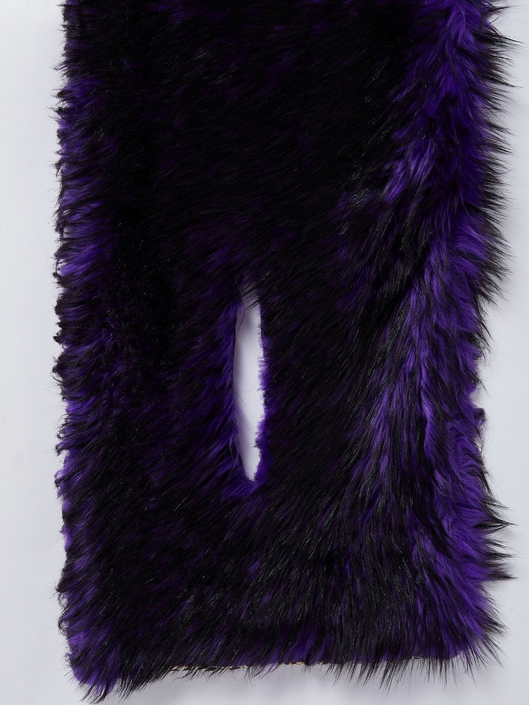 InWeave Purple Black Faux Fur Cape
