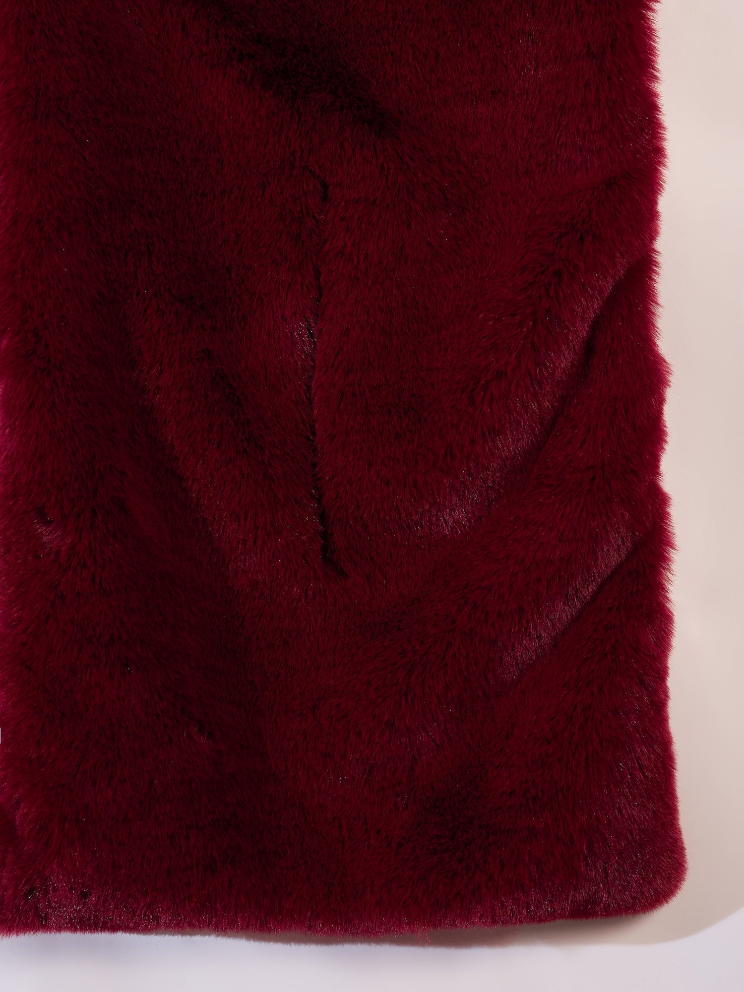 InWeave Burgundy Faux Fur Cape