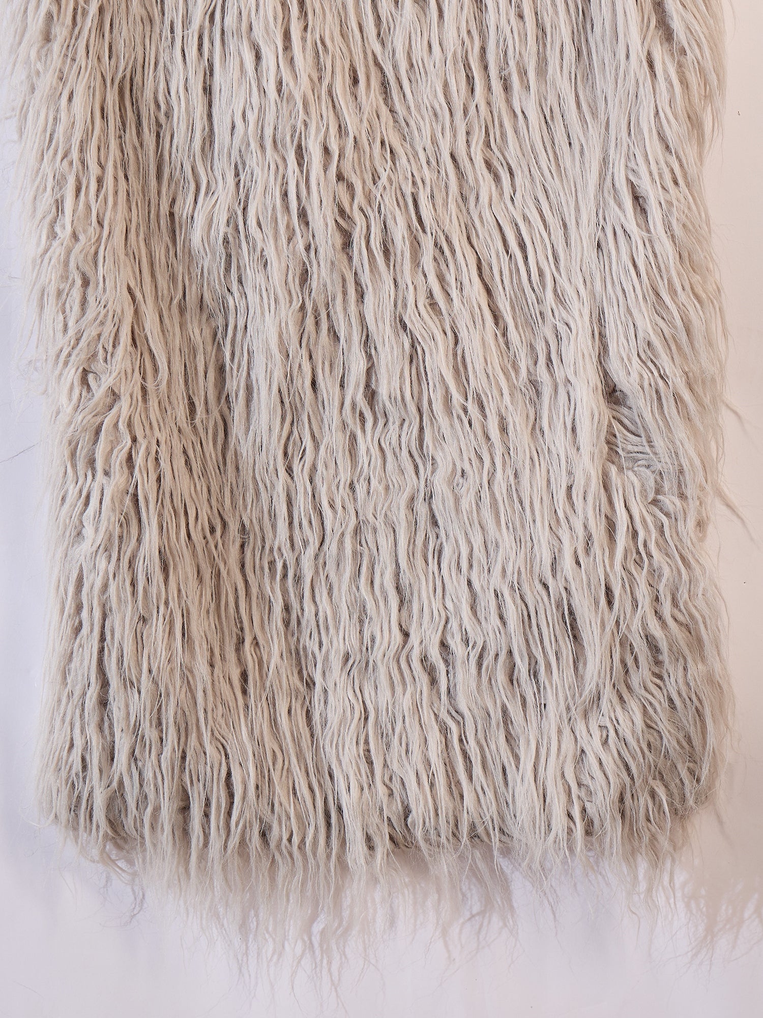 InWeave Light Grey Thread Fur Cape