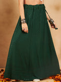 InWeave Green Chikankari Skirt