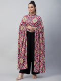 InWeave Red Printed Velvet Shawl
