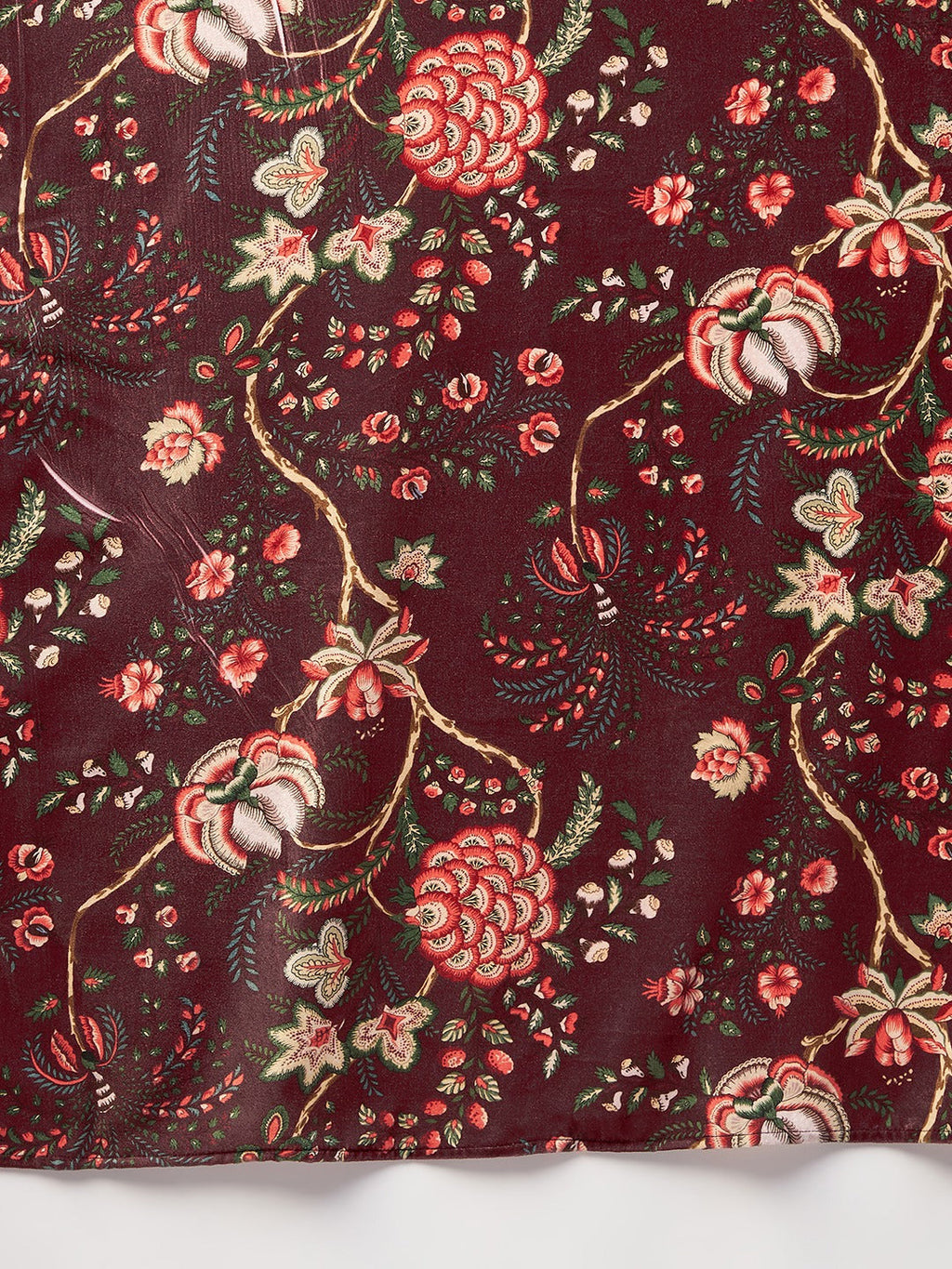 InWeave Maroon Printed Velvet Shawl