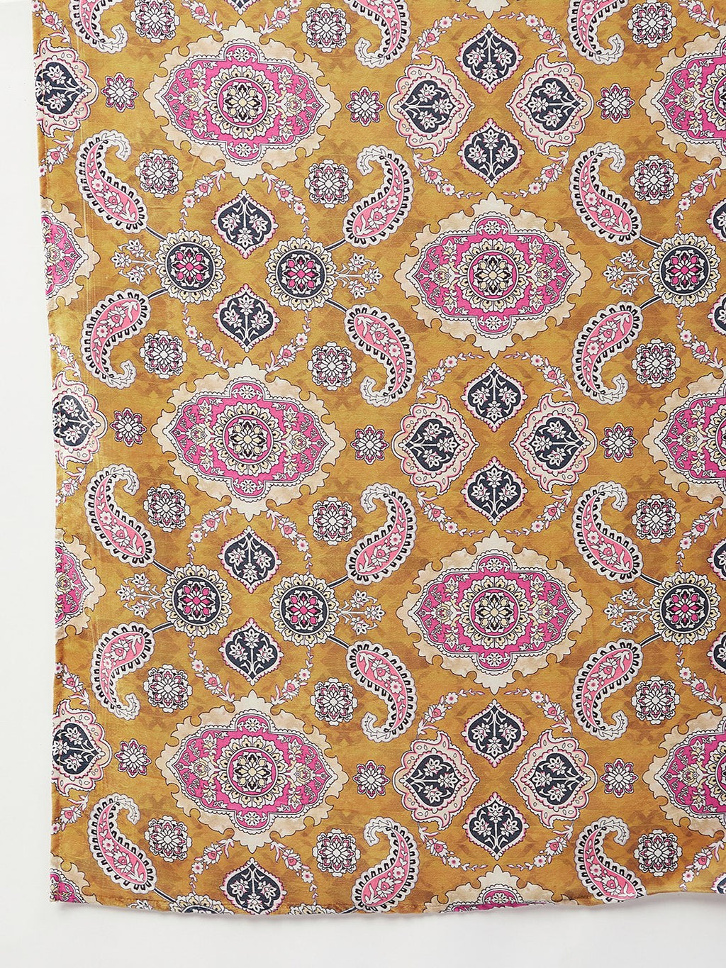 InWeave Yellow Printed Velvet Shawl