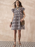 InWeave Black Ivory Short Dress
