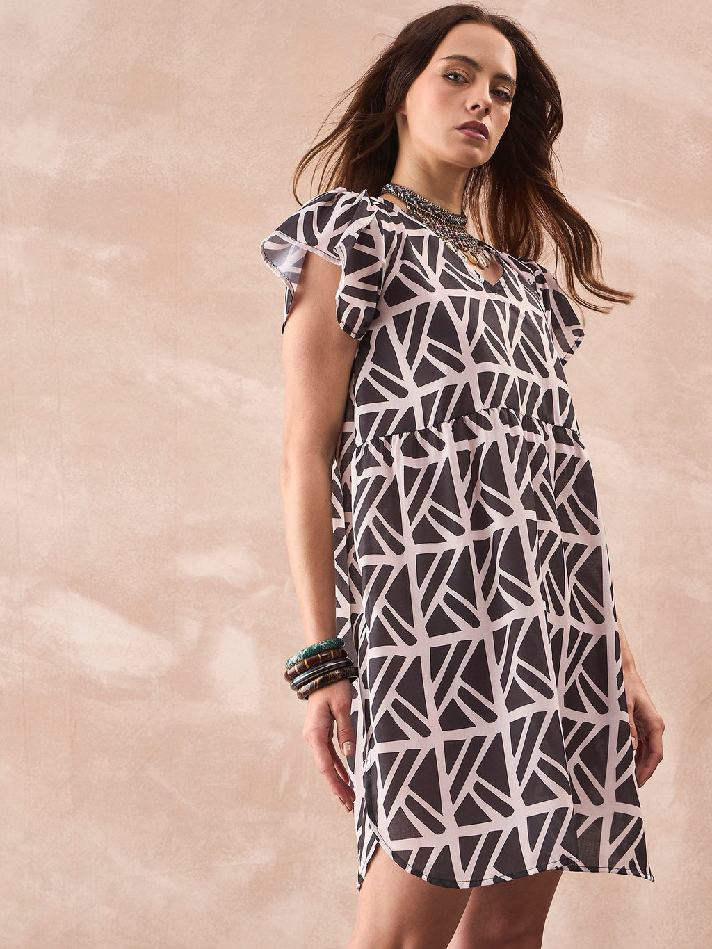 InWeave Black Ivory Short Dress
