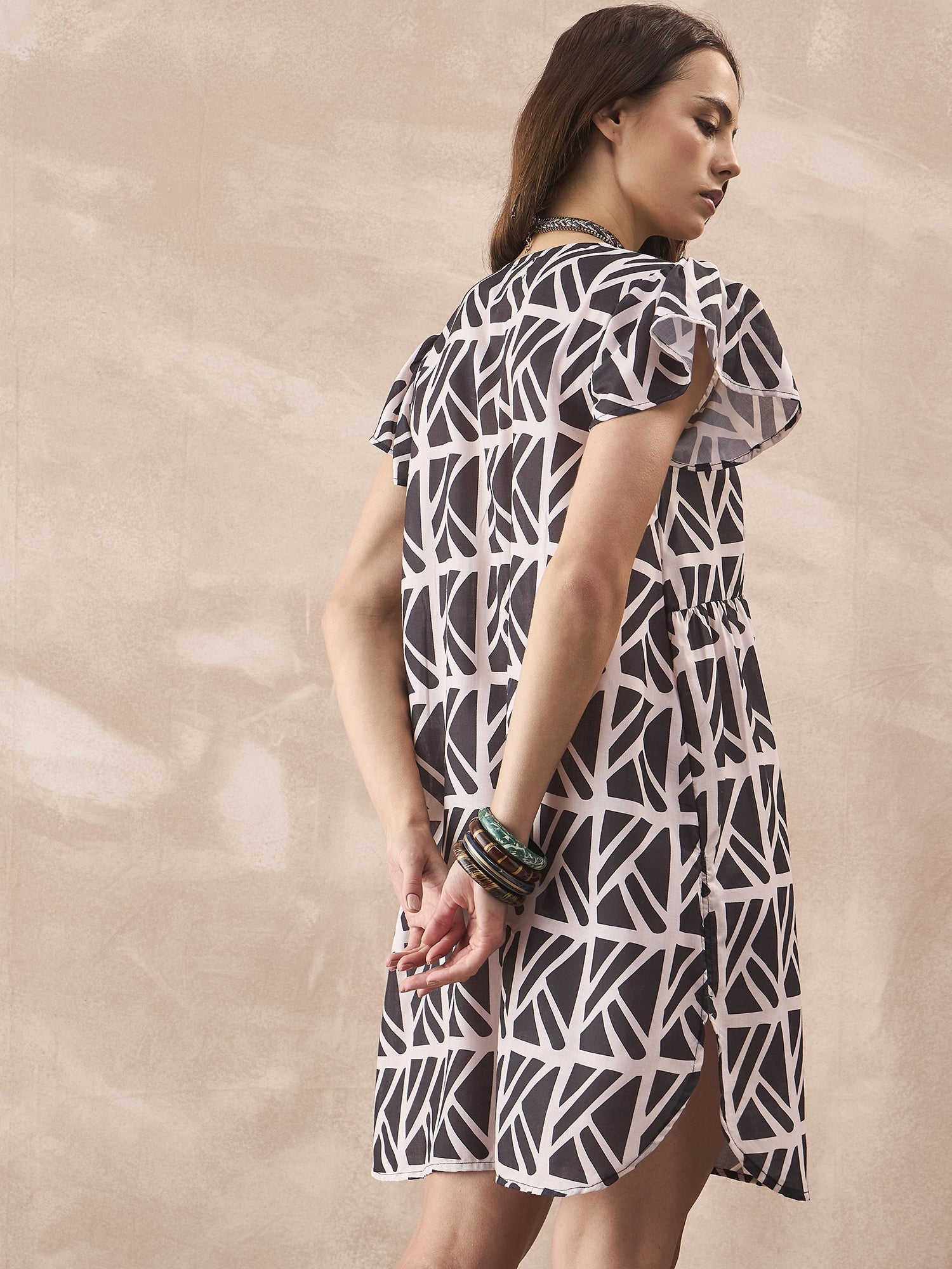 InWeave Black Ivory Short Dress