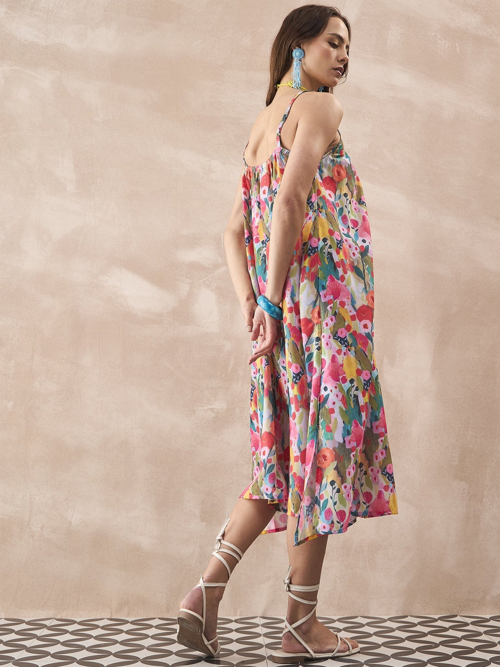 InWeave Multi Flower Strappy Dress
