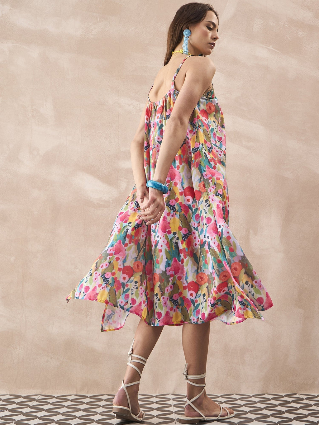InWeave Multi Flower Strappy Dress