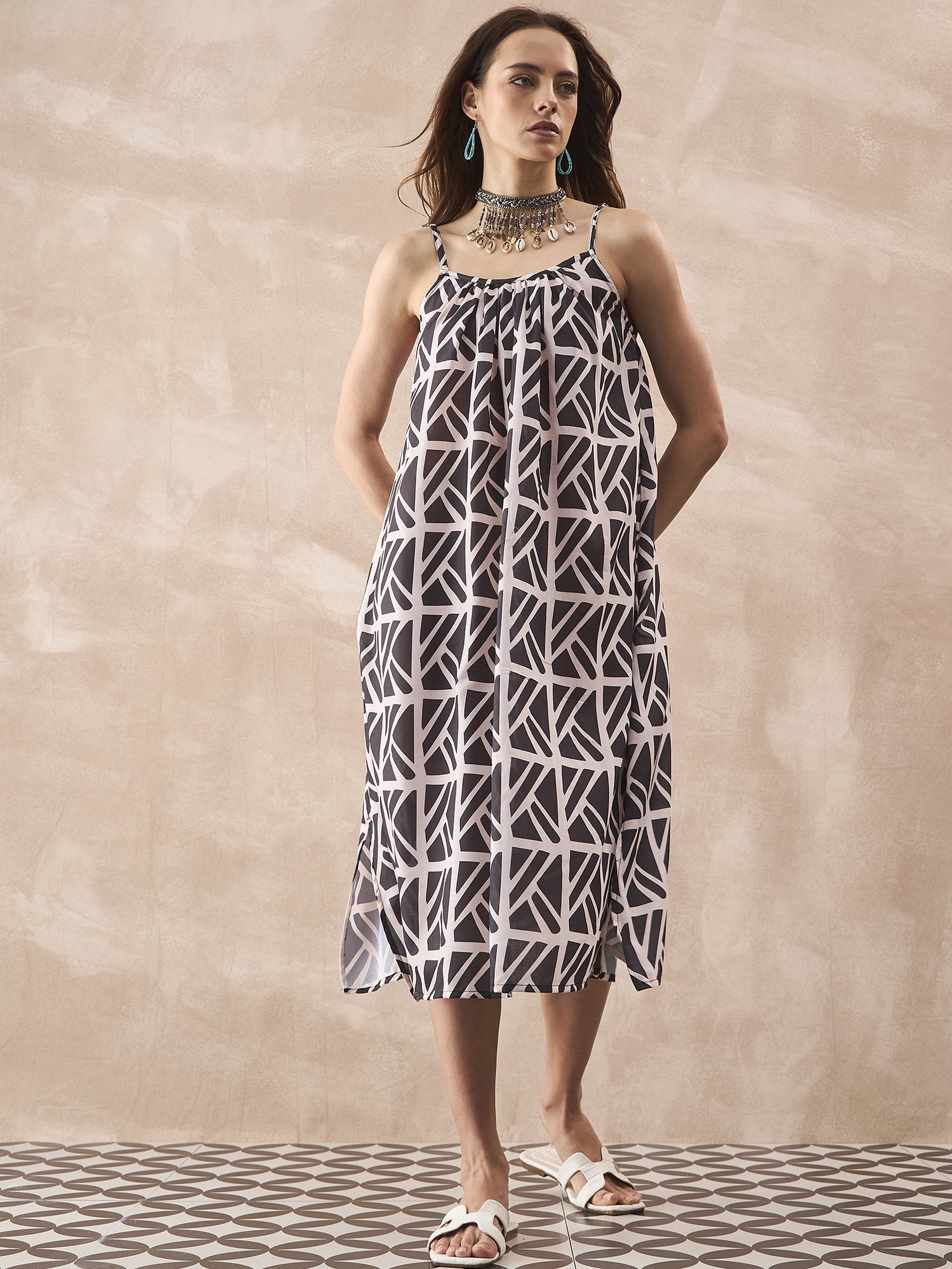 InWeave Black Ivory Strappy Dress