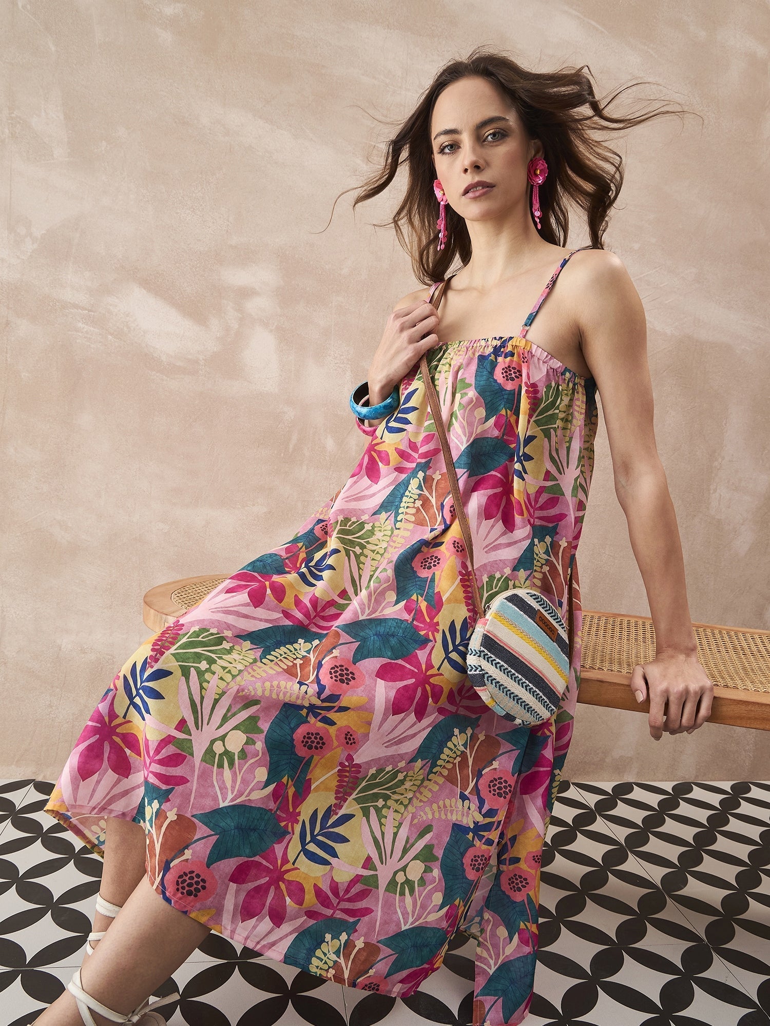 InWeave Leaf Multi Strappy Dress