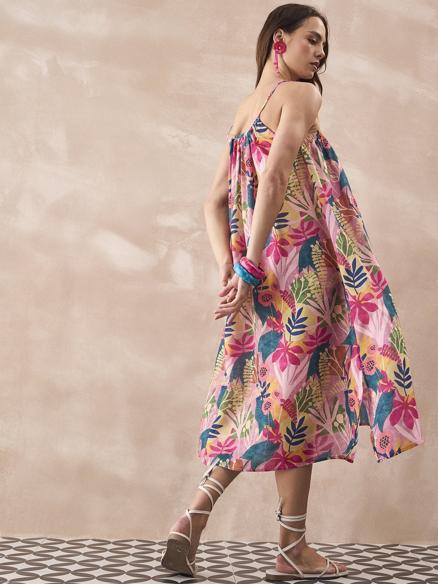 InWeave Leaf Multi Strappy Dress