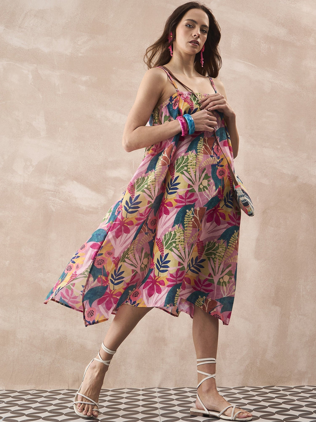 InWeave Leaf Multi Strappy Dress