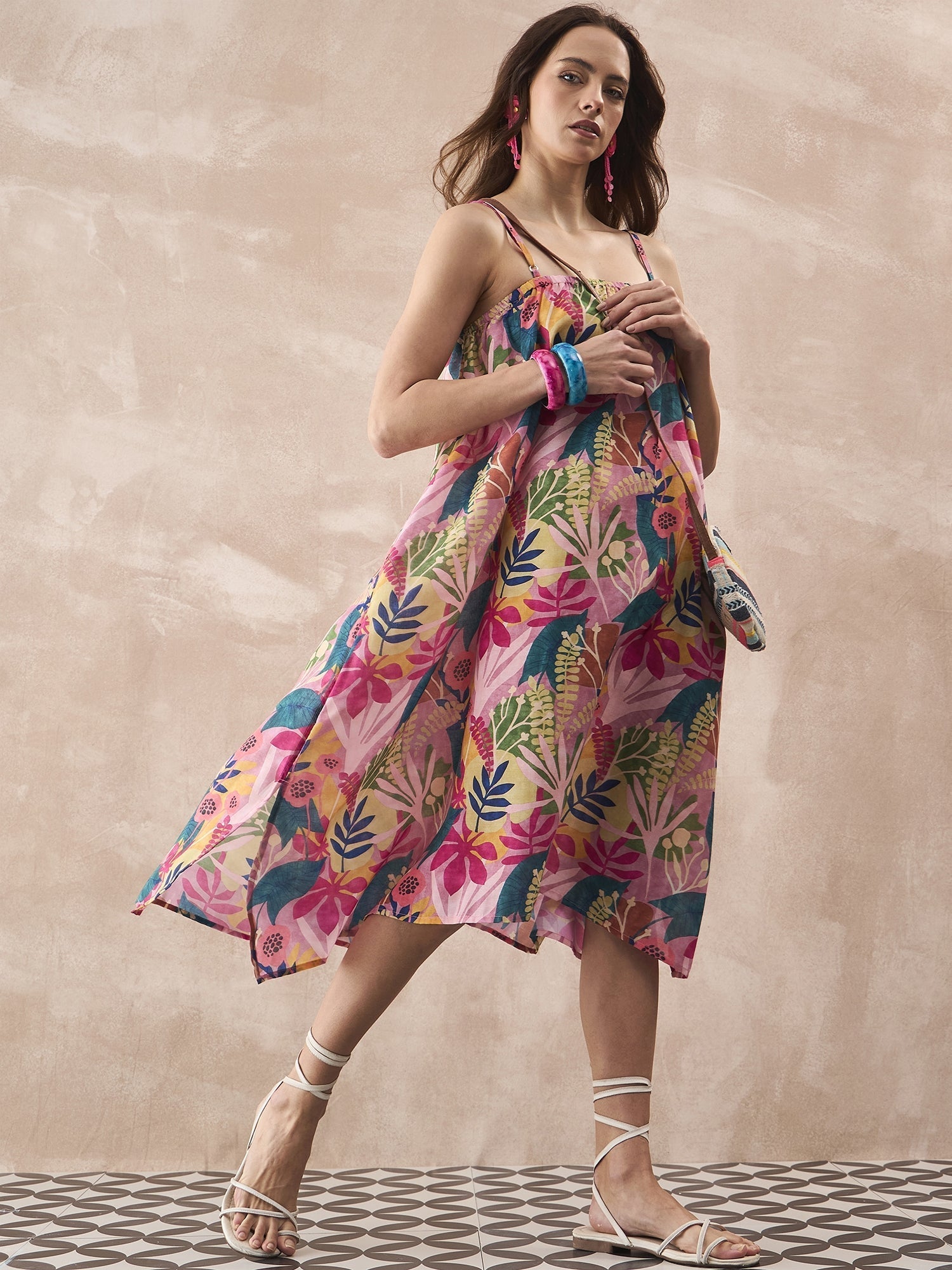 InWeave Leaf Multi Strappy Dress