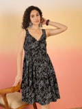 InWeave Black White Rubber Sweetheart Dress