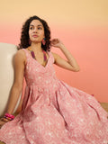 InWeave Pastel Peach Rubber Sweetheart Dress