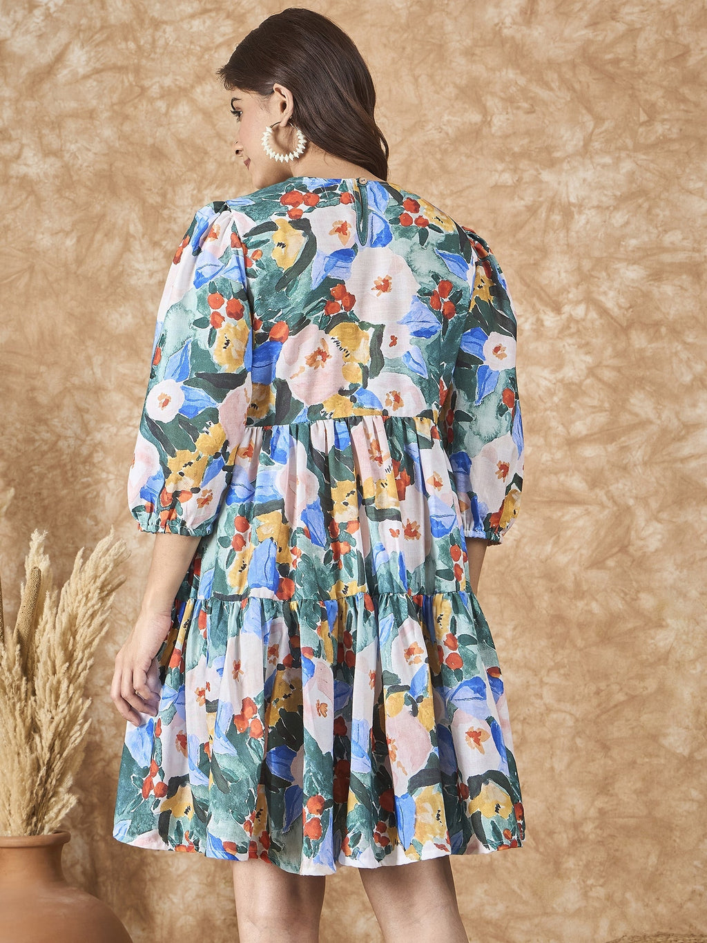 InWeave Multi Abstract Short Dress