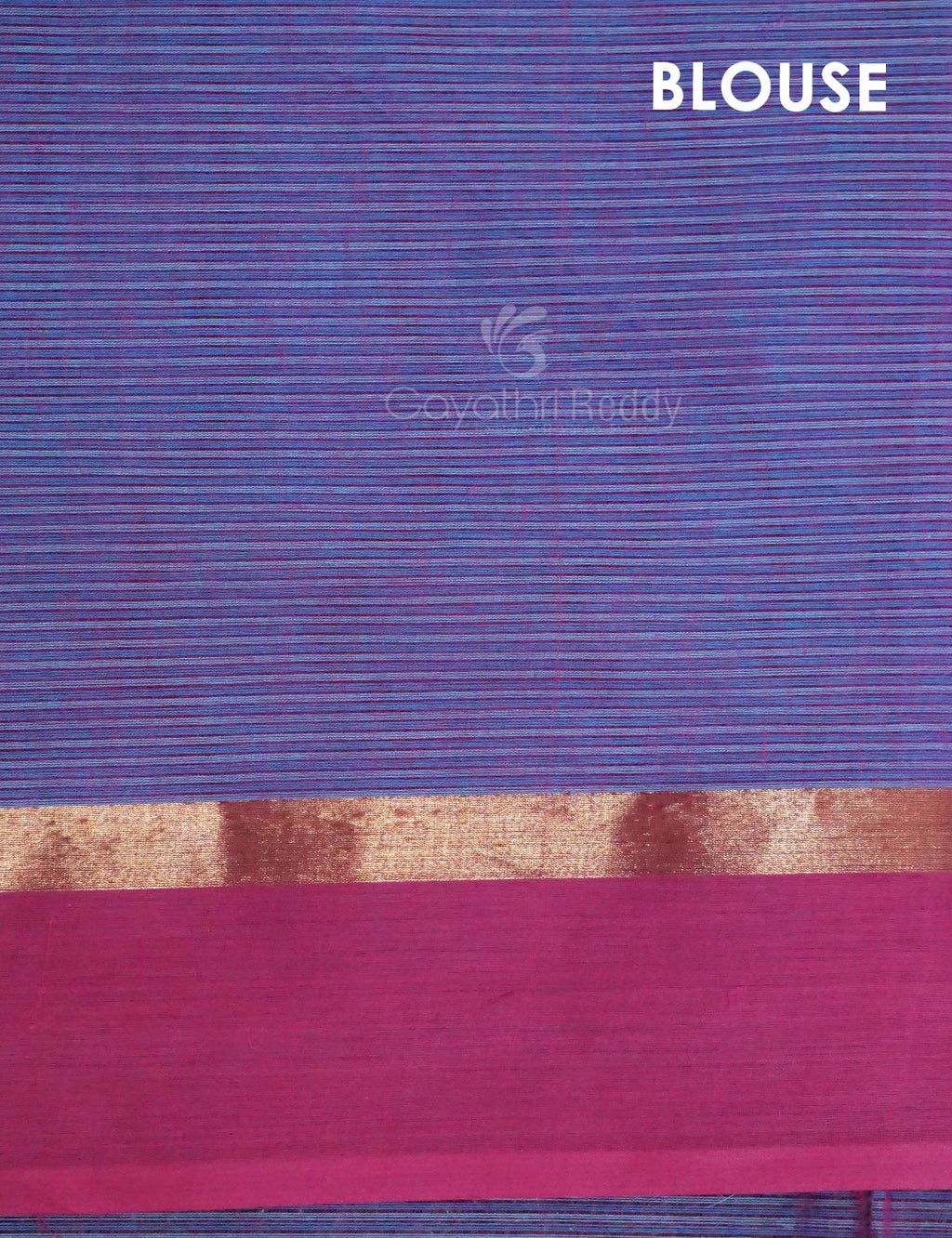 Dual Shade of Sky Blue And Violet Pure Mangalgiri Cotton By Gayathri Reddy Designer Studio