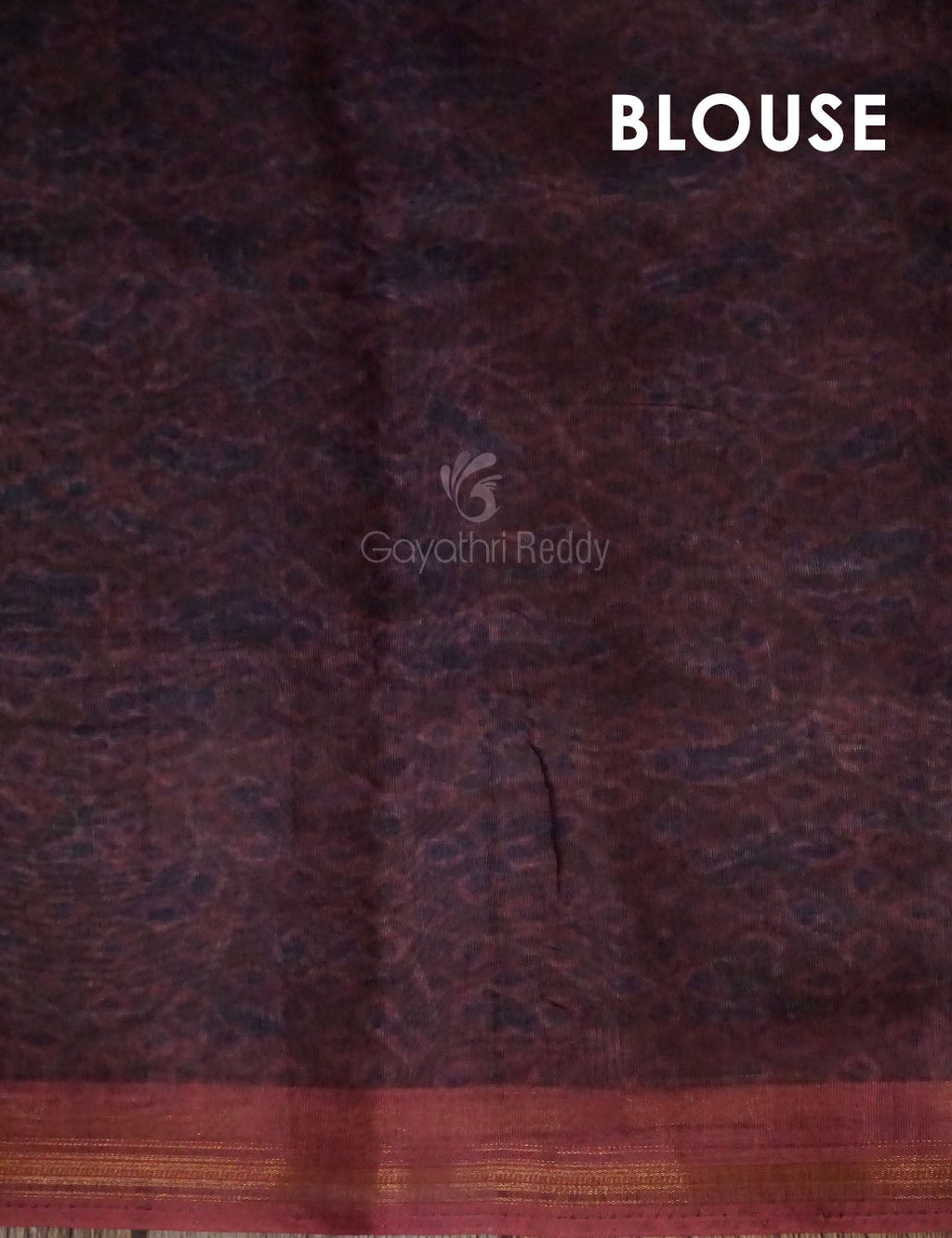 Dark Wine Colour Floral Design Semi Chanderi Saree By Gayathri Reddy Designer Studio