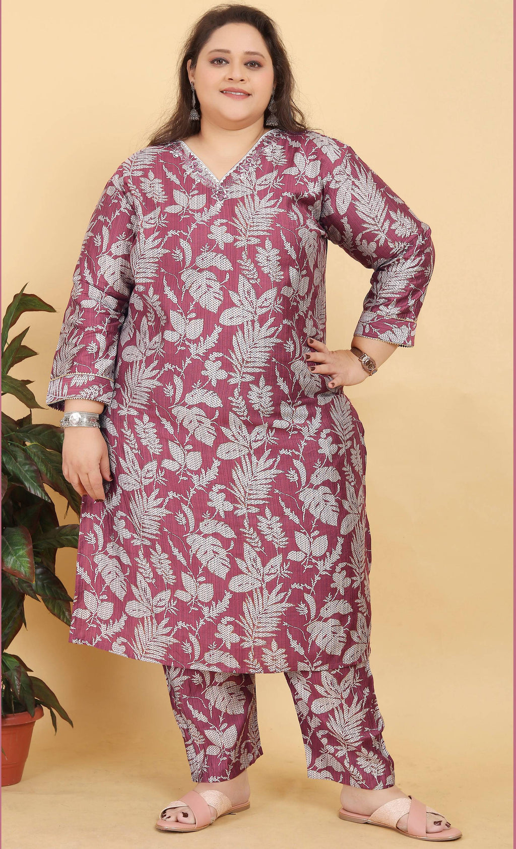 Monjolika Fashion Pink Premium Lichi Viscose Hand Work Classic Salwar Suit