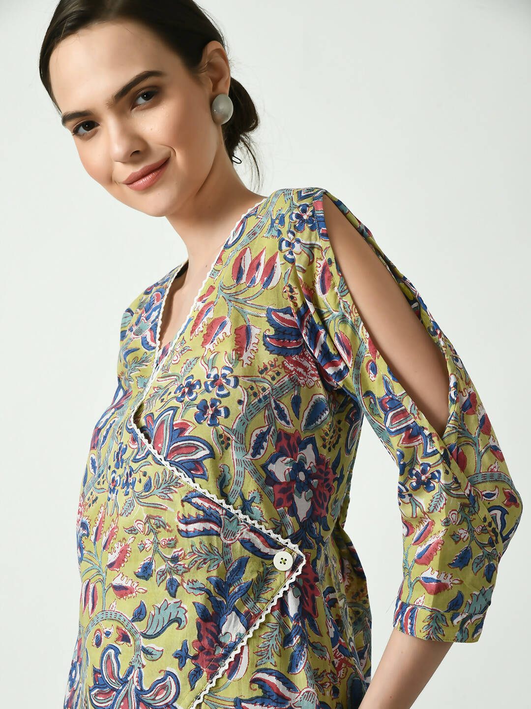 Myshka Women's Multi Floral Printed A-Line Dress