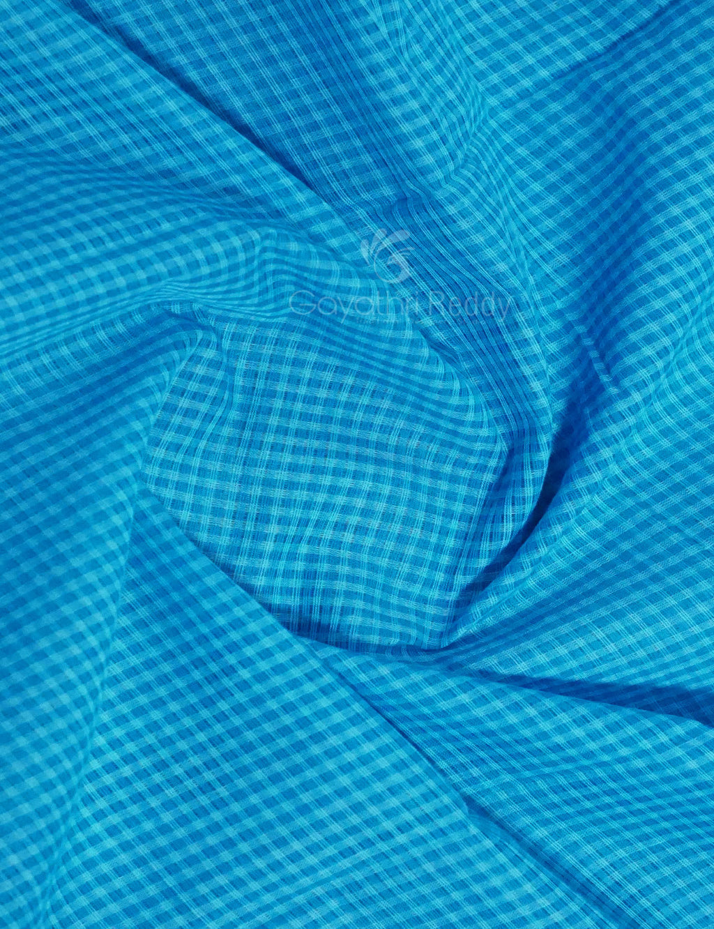 Dual Shade of Sky Blue And Violet Pure Mangalgiri Cotton By Gayathri Reddy Designer Studio