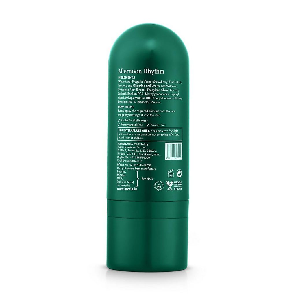 Oteria Radiant Berry Mist Toner For Glowing Complexion & Balances Oily, Dry