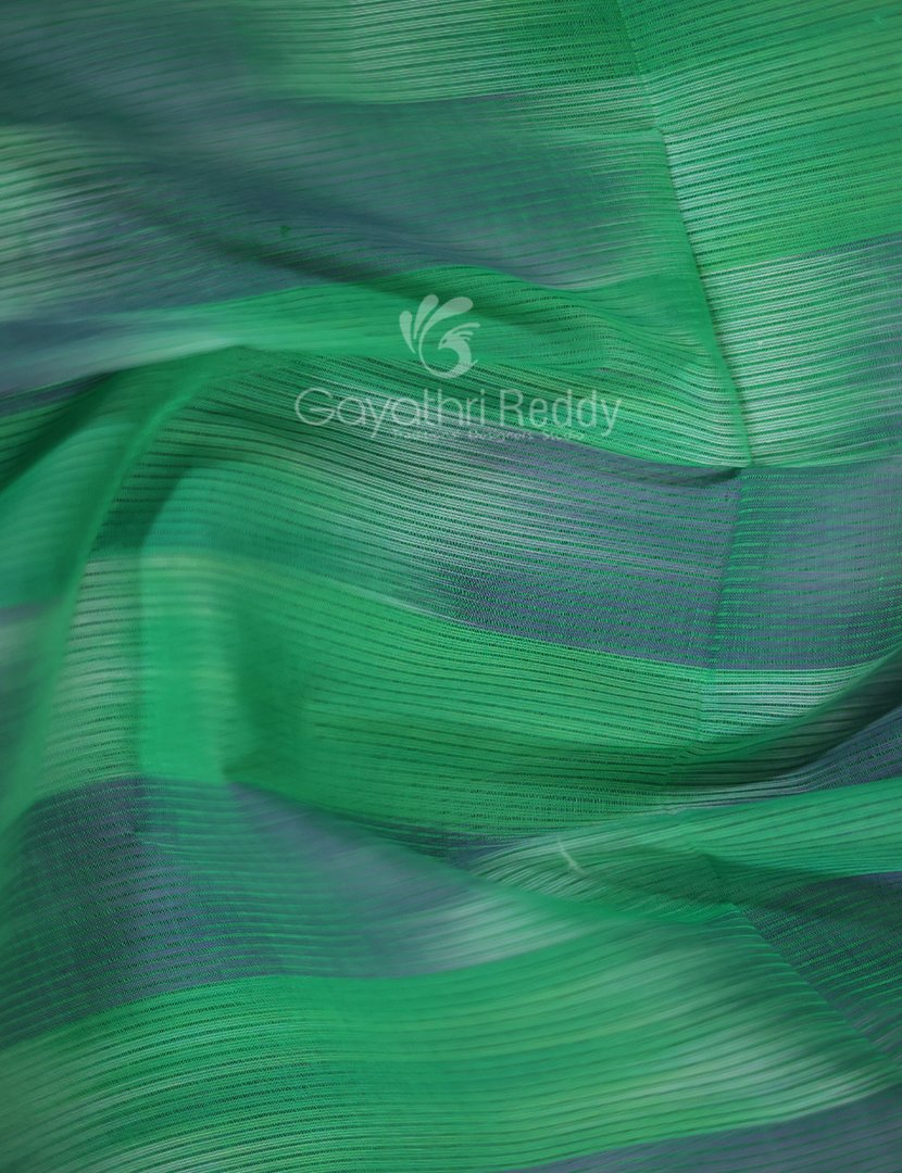 Dual Shades of Sea Green And Maroon Mangalagiri Ikkat Cotton Saree By Gayathri Reddy Designer Studio
