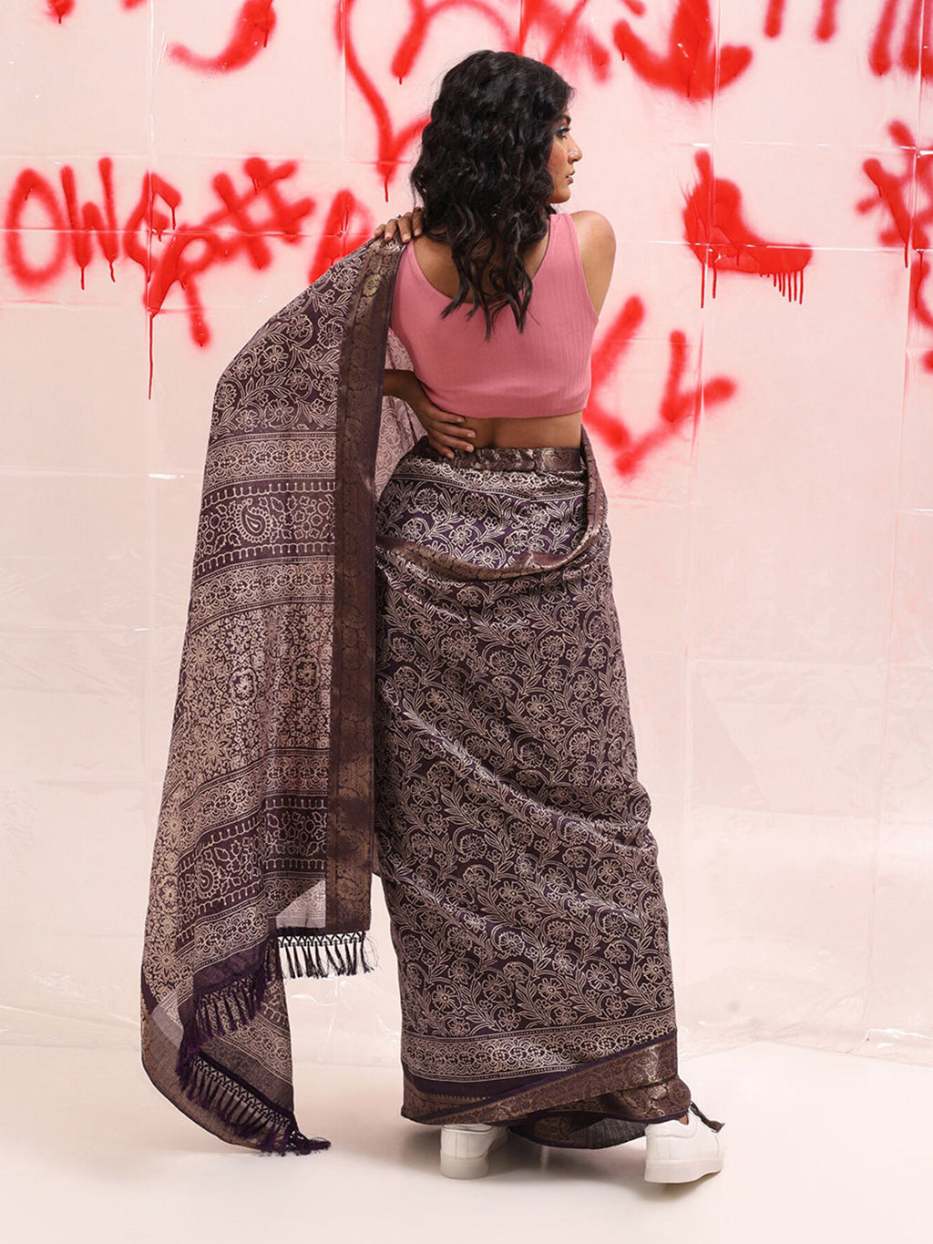 Tikhi Imli Floral Ready to Wear Saree